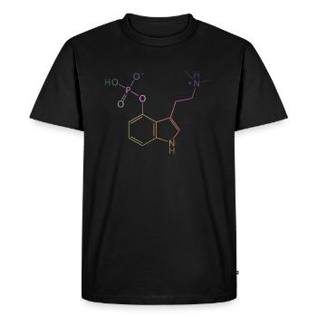 Molécule de psilocybine Chimie Champignons magiques Champignons Psy - T-shirt Premium bio Homme - noir - Devant - Nico (187cm)