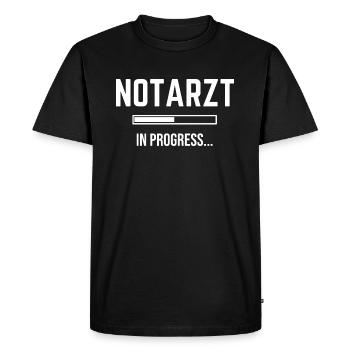 Médecin urgentiste en devenir - T-shirt Premium bio Homme - noir - Devant - Nico (187cm)