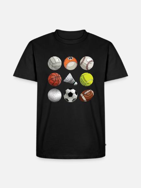Ballsport - Männer Premium Bio T-Shirt - Schwarz
