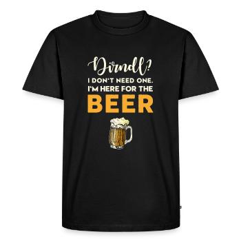 - bière renversée sur mon dirndl - T-shirt Premium bio Homme - noir - Devant - Nico (187cm)