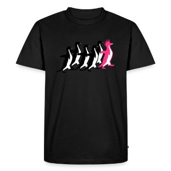 Penguins Pack - Men's Premium Organic T-Shirt - black - Front - Nico (187cm)