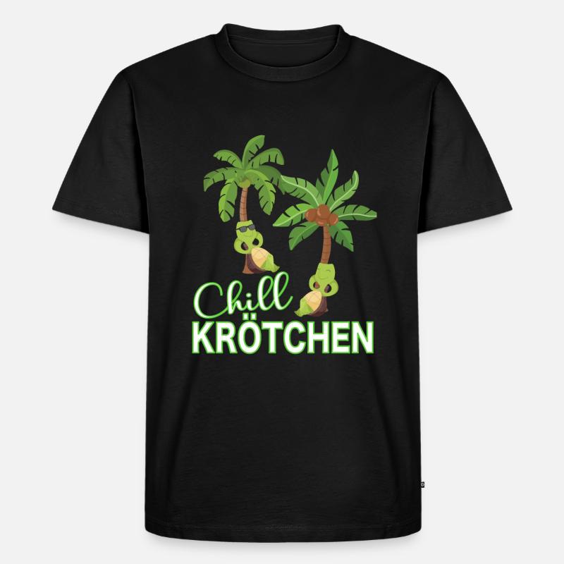 Chillkrötchen Schildkröte Lustiges Design - Männer Premium Bio T-Shirt - Schwarz
