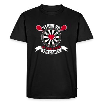 Joueur de fléchettes joueur de fléchettes Steeldart E-Dart - T-shirt Premium bio Homme - noir - Devant - Nico (187cm)