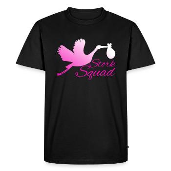 Infirmière de travail et d’accouchement de l’escouade des cigognes - T-shirt Premium bio Homme - noir - Devant - Nico (187cm)