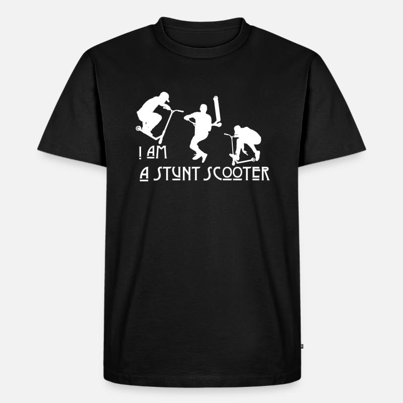 Scooter Tretroller Geschenk - Männer Premium Bio T-Shirt - Schwarz