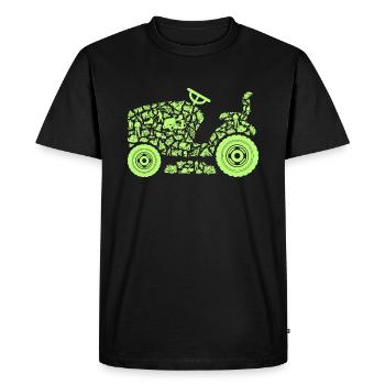 Jardinier Jardinage Lotissement Jardinier Tondeuse à gazon Hommes - T-shirt Premium bio Homme - noir - Devant - Nico (187cm)