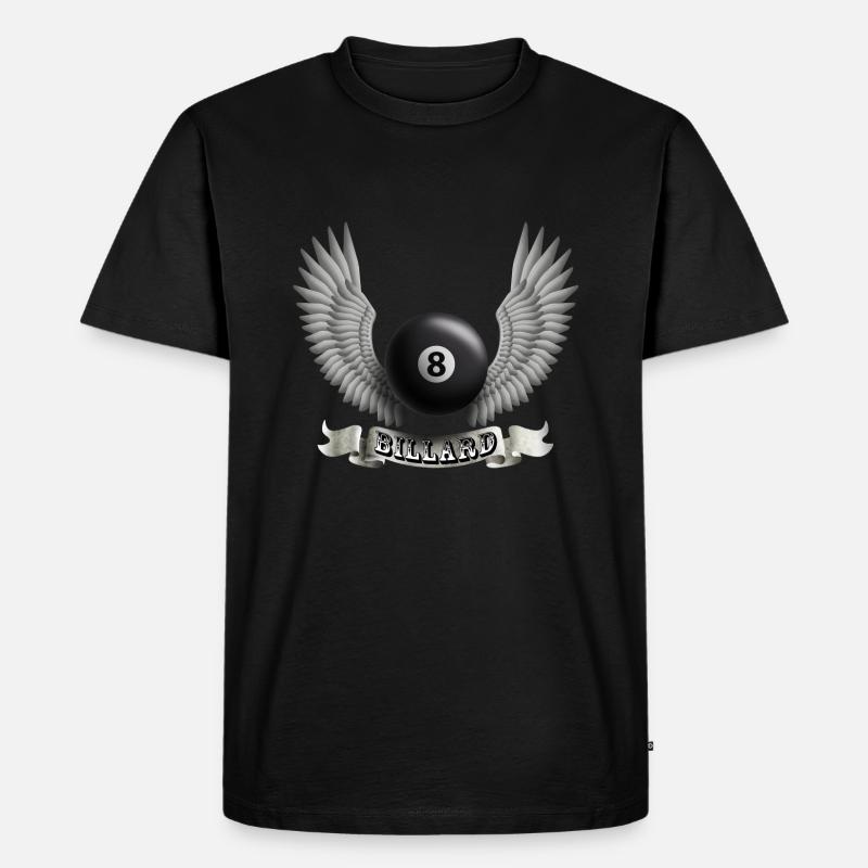 billard_wings_b - Männer Premium Bio T-Shirt - Schwarz