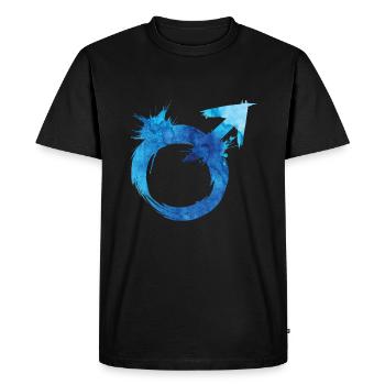 Symbole Hommes Macho éclaboussures de bébé cadeau de peinture de couleur - T-shirt Premium bio Homme - noir - Devant - Nico (187cm)