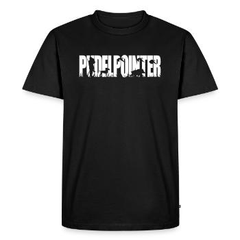 PUDELPOINTER Hound Wilsigns Hunter Dog Gift - Men's Premium Organic T-Shirt - black - Front - Nico (187cm)
