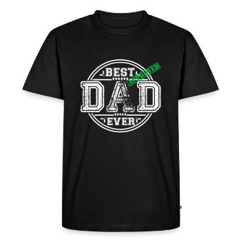 BEST DAD EVER - Men's Premium Organic T-Shirt - black - Front - Nico (187cm)