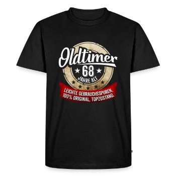 Zum 68. Geburtstag! - Männer Premium Bio T-Shirt - Schwarz - Vorne - Nico (187cm)