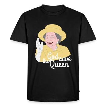 God save the Queen - Men's Premium Organic T-Shirt - black - Front - Nico (187cm)