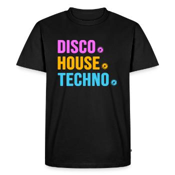 Disco House Techno ballern hard Bass Rave - T-shirt Premium bio Homme - noir - Devant - Nico (187cm)