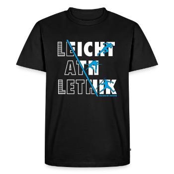 Athletics Track and Field Athlete Men Boys Gift - Men's Premium Organic T-Shirt - black - Front - Nico (187cm)