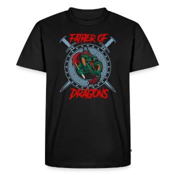Father Of Dragons imaginative exciting exciting - Men's Premium Organic T-Shirt - black - Front - Nico (187cm)