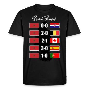 Morocco Semi-Final Results - Men's Premium Organic T-Shirt - black - Front - Nico (187cm)