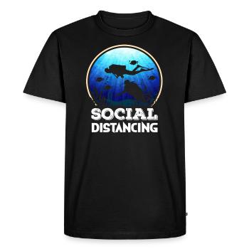 Social Distancing - Scuba Diving T- shrt - Men's Premium Organic T-Shirt - black - Front - Nico (187cm)