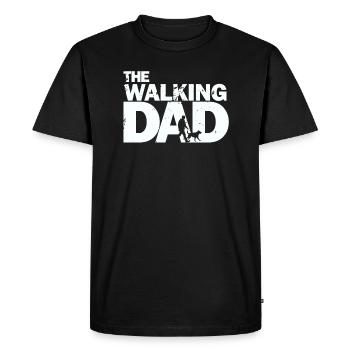 Le papa qui marche - T-shirt Premium bio Homme - noir - Devant - Nico (187cm)