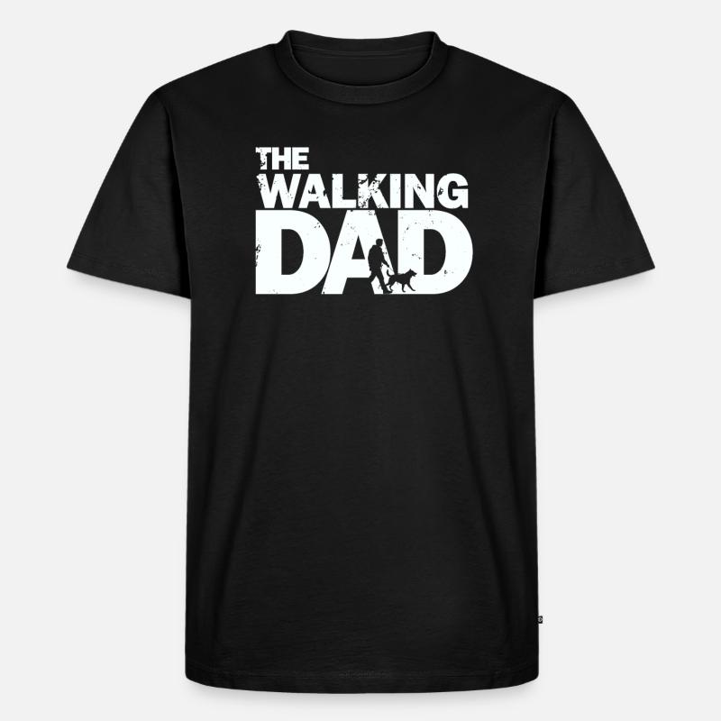 The walking dad - Männer Premium Bio T-Shirt - Schwarz