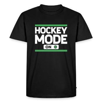 Hockey Mode On Hockey Player Field Hockey - Men's Premium Organic T-Shirt - black - Front - Nico (187cm)