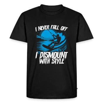 Wakeboarder Wakesurfing I never fall wakesurfer - Men's Premium Organic T-Shirt - black - Front - Nico (187cm)