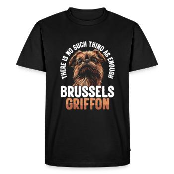 Griffon de Bruxelles Chiot Chien Griffon de Bruxelles - T-shirt Premium bio Homme - noir - Devant - Nico (187cm)