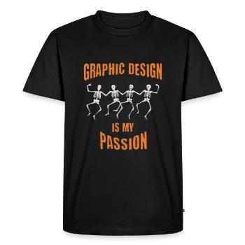 le graphisme est ma passion Graphiste Cadeau - T-shirt Premium bio Homme - noir - Devant - Nico (187cm)