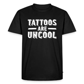 Les tatouages ne sont pas cool tatouage accro à l’encre sarcastique - T-shirt Premium bio Homme - noir - Devant - Nico (187cm)