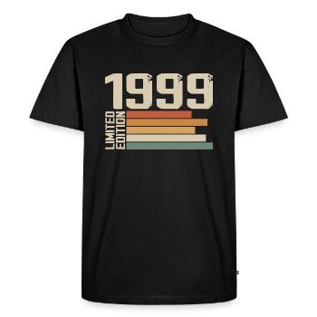 1999 Vintage - Retro 1999 Birthday Gift 1999 - Men's Premium Organic T-Shirt - black - Front - Nico (187cm)