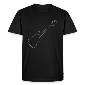 J Bass Line - Men's Premium Organic T-Shirt - black - Front - Nico (187cm)