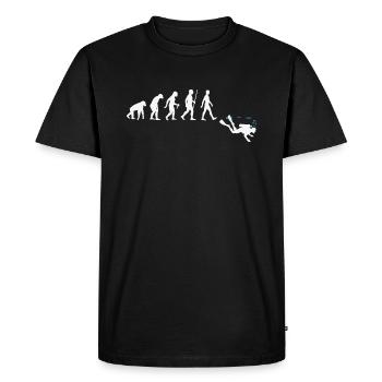 Evolution Of Diving - Funny Scuba Diving Gift - Men's Premium Organic T-Shirt - black - Front - Nico (187cm)