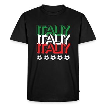 Italy football - T-shirt Premium bio Homme - noir - Devant - Nico (187cm)
