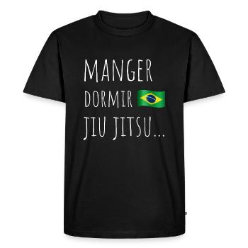 jiujitsu art martial - T-shirt Premium bio Homme - noir - Devant - Nico (187cm)