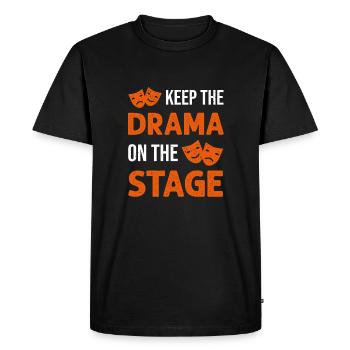 Gardez le drame sur la scène Technicien de scène - T-shirt Premium bio Homme - noir - Devant - Nico (187cm)