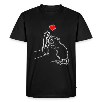 Rats Rats domestiques Rat Enfants Filles Garçons - T-shirt Premium bio Homme - noir - Devant - Nico (187cm)