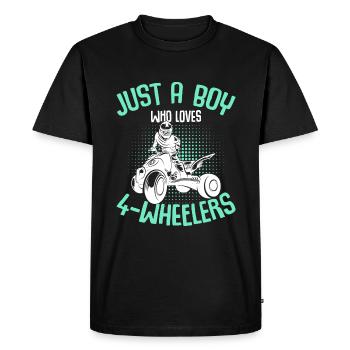 Quad Garçons VTT - T-shirt Premium bio Homme - noir - Devant - Nico (187cm)