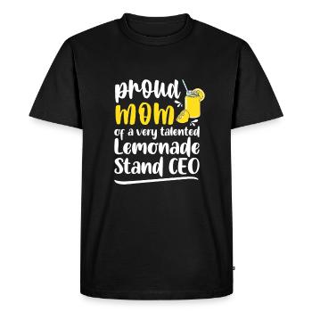Fière maman d’un PDG de stand de limonade très talentueux - T-shirt Premium bio Homme - noir - Devant - Nico (187cm)