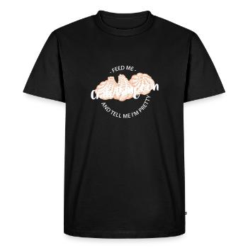 Feed Me Crab Rangoons And Tell Me I'm Pretty - Men's Premium Organic T-Shirt - black - Front - Nico (187cm)