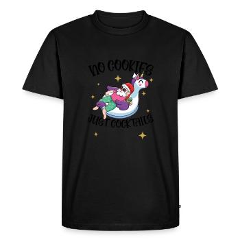 Cocktails sans biscuits, cocktails de Noël juillet - T-shirt Premium bio Homme - noir - Devant - Nico (187cm)
