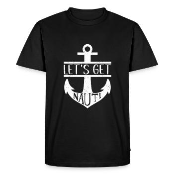 Obtenons Nauti, vacances de croisière amusantes - T-shirt Premium bio Homme - noir - Devant - Nico (187cm)