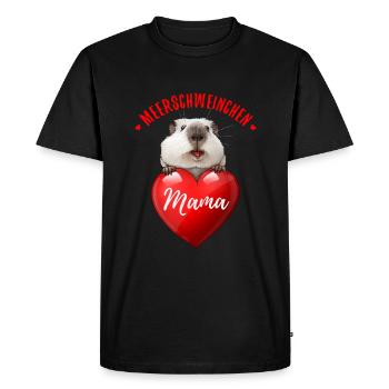Cochon d’Inde Maman - Mère - Amour - T-shirt Premium bio Homme - noir - Devant - Nico (187cm)