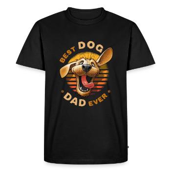 Best Dog Dad Ever Golden Retriever Master Father - Men's Premium Organic T-Shirt - black - Front - Nico (187cm)