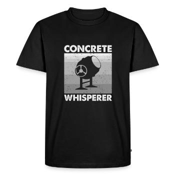 Chuchoteur de béton, drôle de travailleur du béton - T-shirt Premium bio Homme - noir - Devant - Nico (187cm)