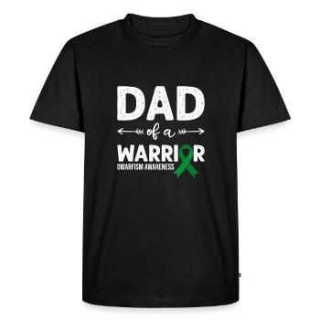 Dad Of A Warrior, Green Loop Dwarfism - Men's Premium Organic T-Shirt - black - Front - Nico (187cm)