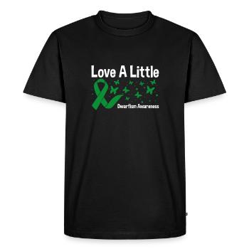 Love a Little, Green Loop Dwarfism - Men's Premium Organic T-Shirt - black - Front - Nico (187cm)