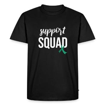 Escouade de soutien, Emerald Loop Cancer du foie - T-shirt Premium bio Homme - noir - Devant - Nico (187cm)