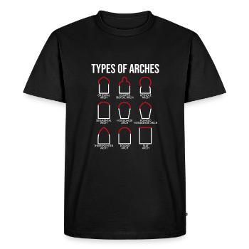 Types Of Arches, Architect Engineer - Men's Premium Organic T-Shirt - black - Front - Nico (187cm)