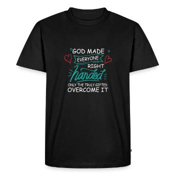 Seuls les vrais surdoués le surmontent, gauchers - T-shirt Premium bio Homme - noir - Devant - Nico (187cm)