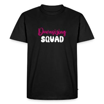 Downsizing Squad, gastric bypass surgery - Men's Premium Organic T-Shirt - black - Front - Nico (187cm)
