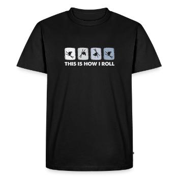 This Is How I Roll, Winter Sport Ski - Men's Premium Organic T-Shirt - black - Front - Nico (187cm)